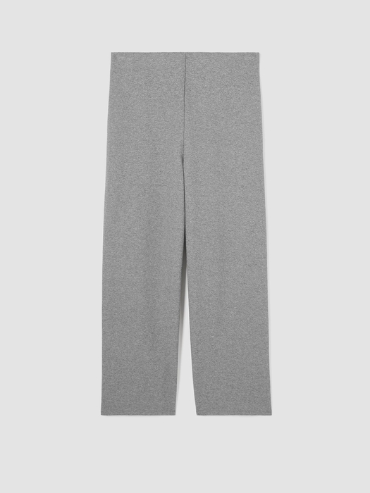 Organic Cotton Melange Crepe Wide-Leg Pant