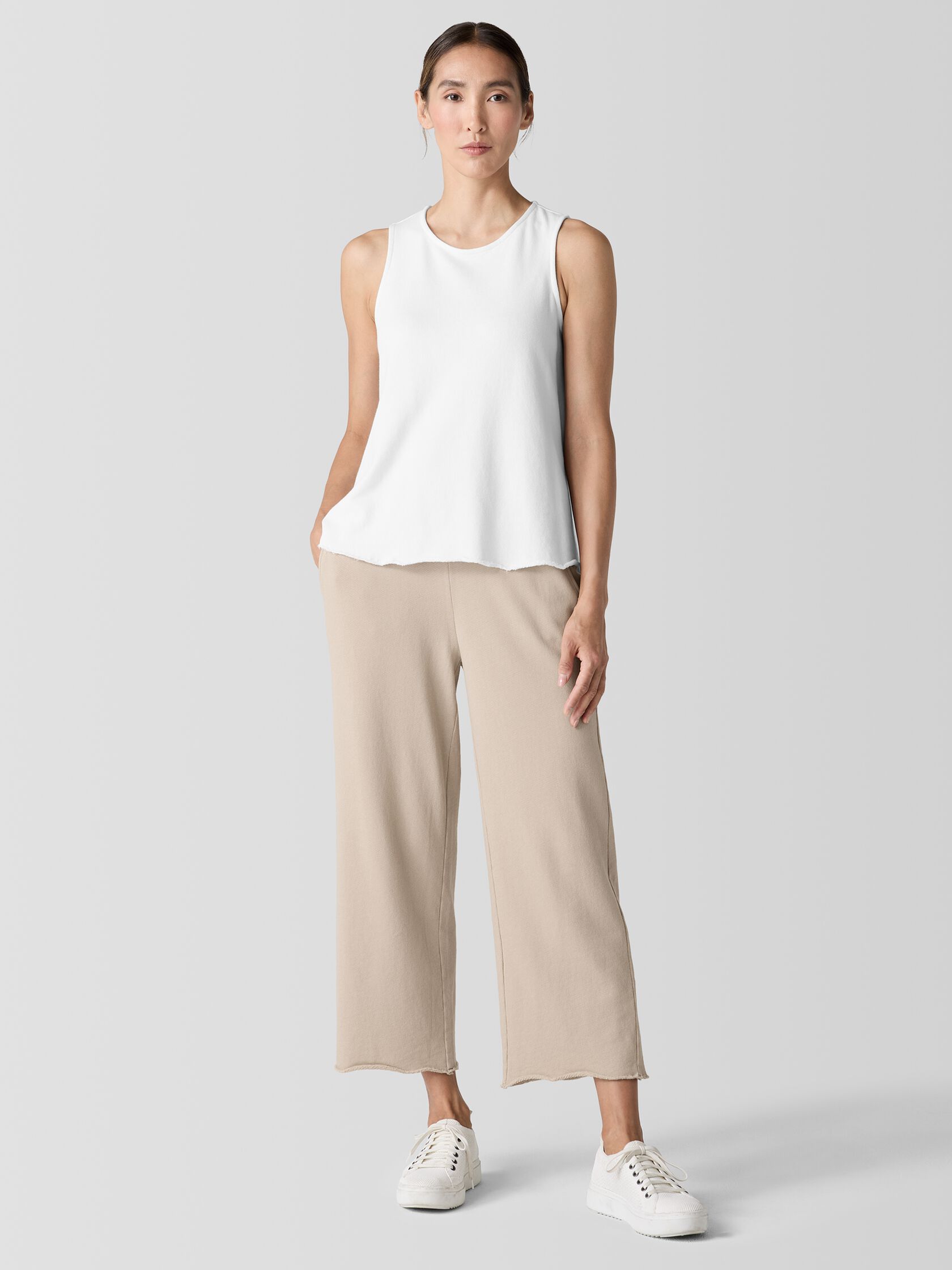 Lightweight Organic Cotton French Terry Straight Pant