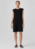 Pima Cotton Stretch Jersey Round Neck Dress