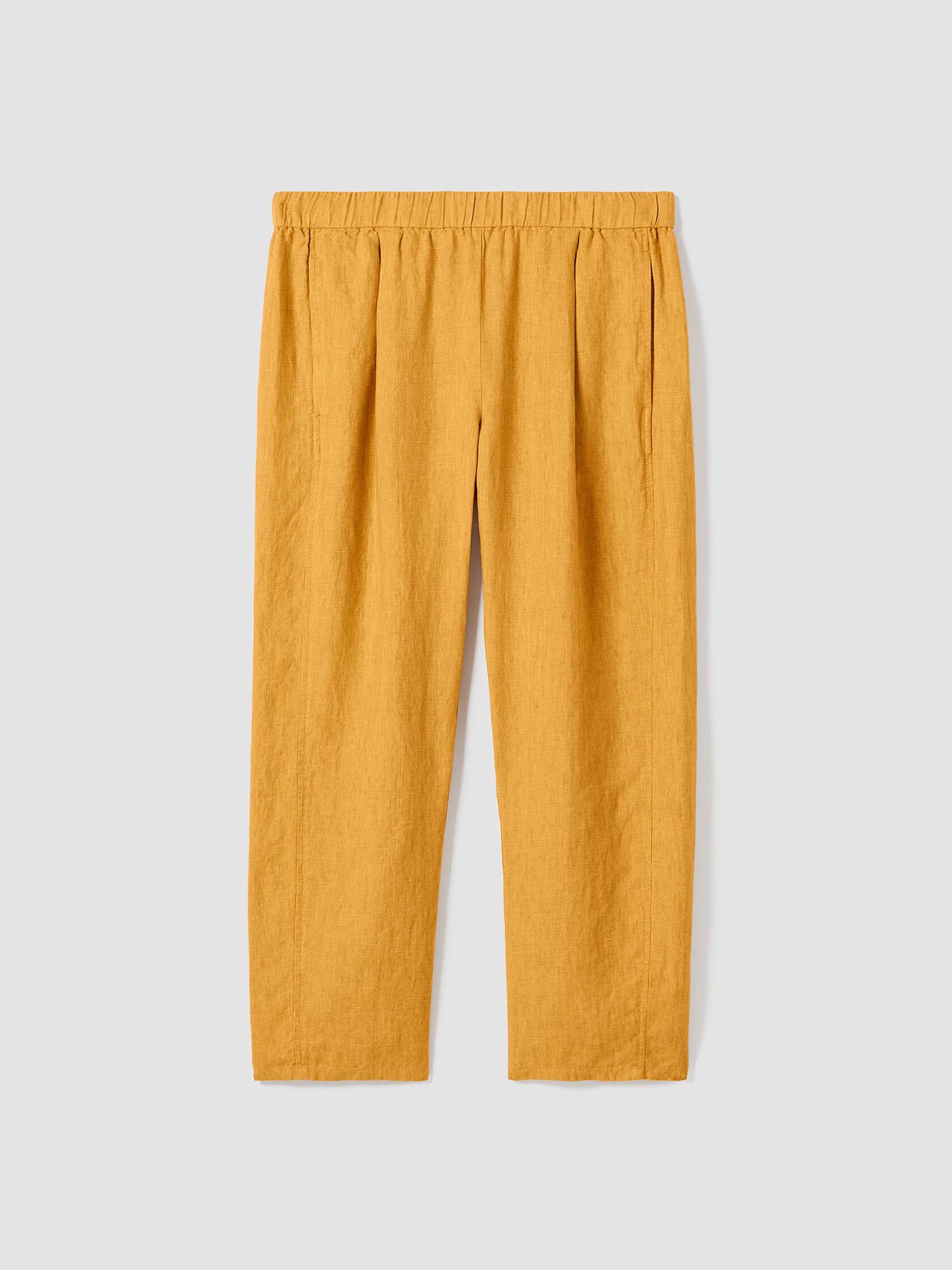 Washed Organic Linen Delave Lantern Pant