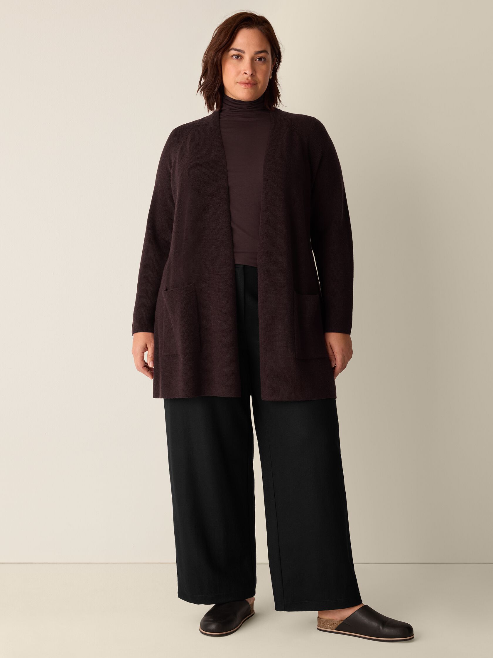 Merino Long Cardigan in Regenerative Wool