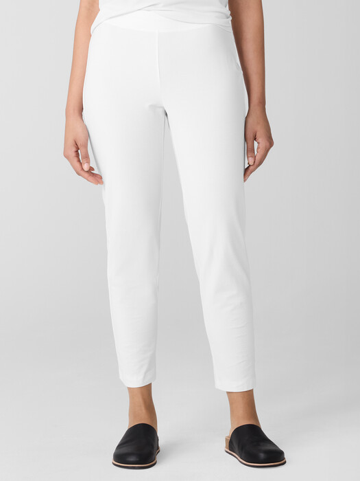 Washable Stretch Crepe Slim Pant