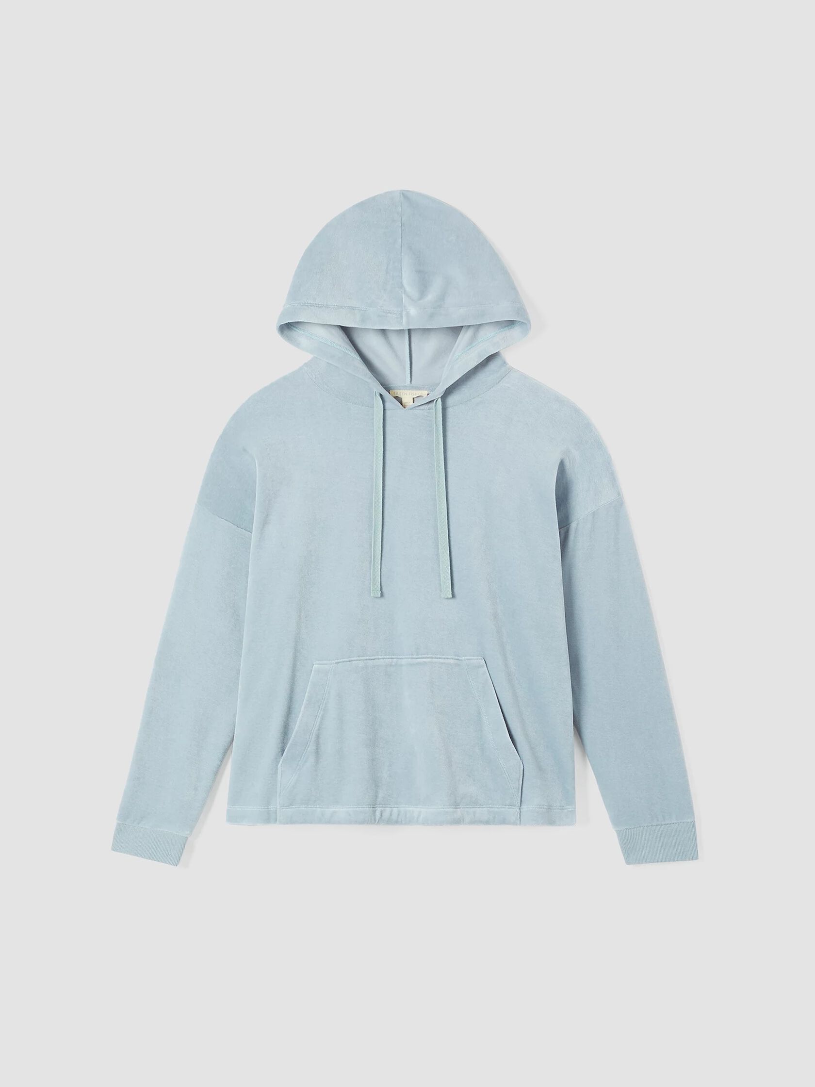 Cozy Velour Knit Hooded Top
