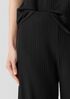 Textured Stretch Rib Wide-Leg Pant