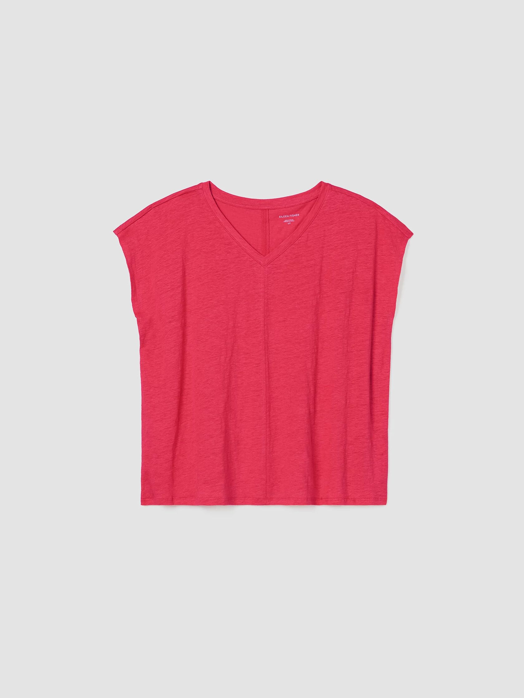 Organic Linen Jersey V-Neck Tee