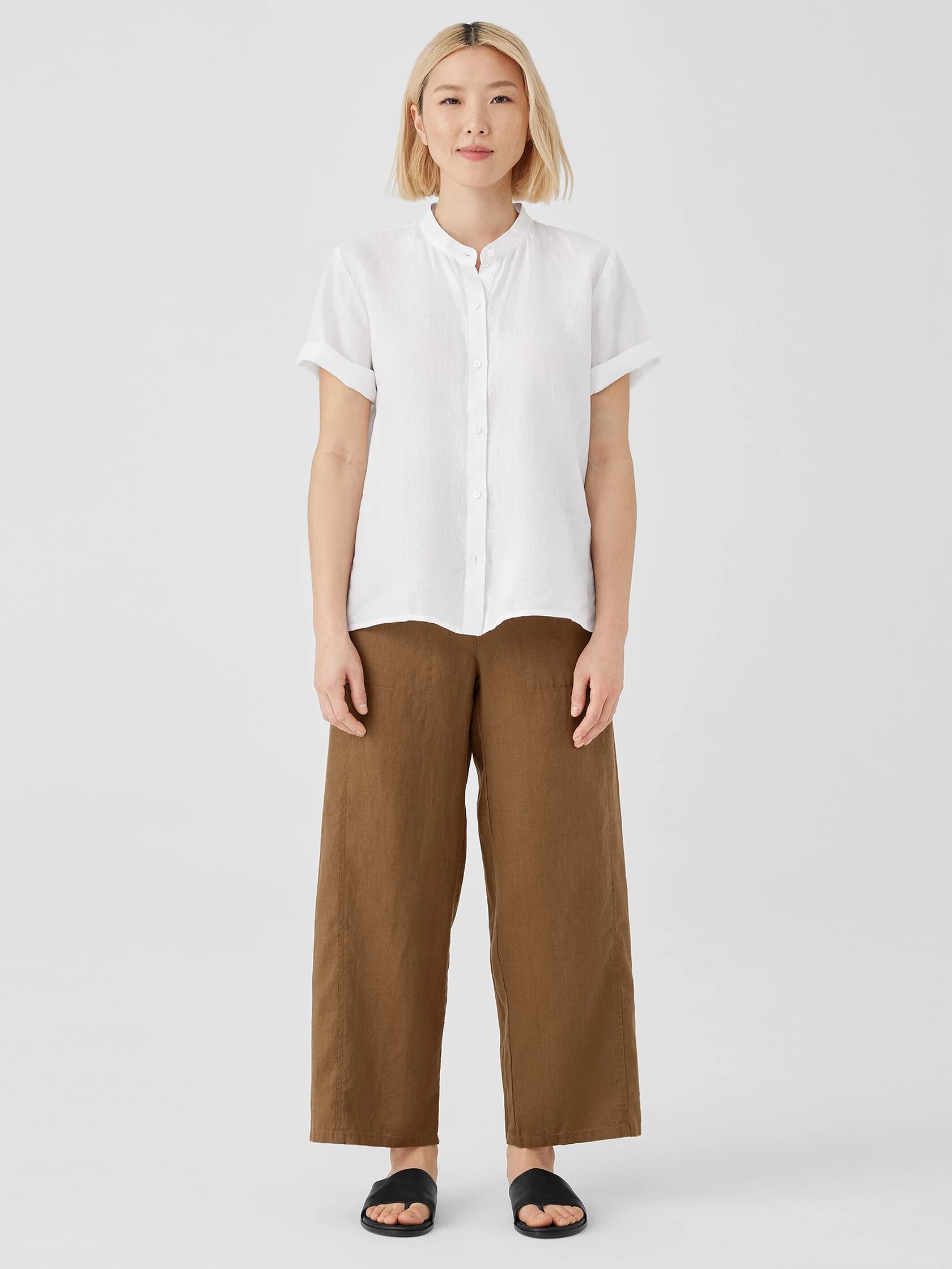 Organic Linen Wide Trouser Pant