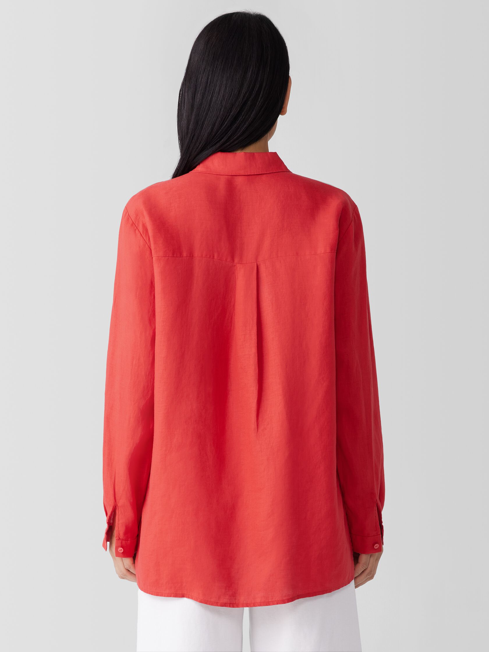 Organic Handkerchief Linen Classic Collar Shirt