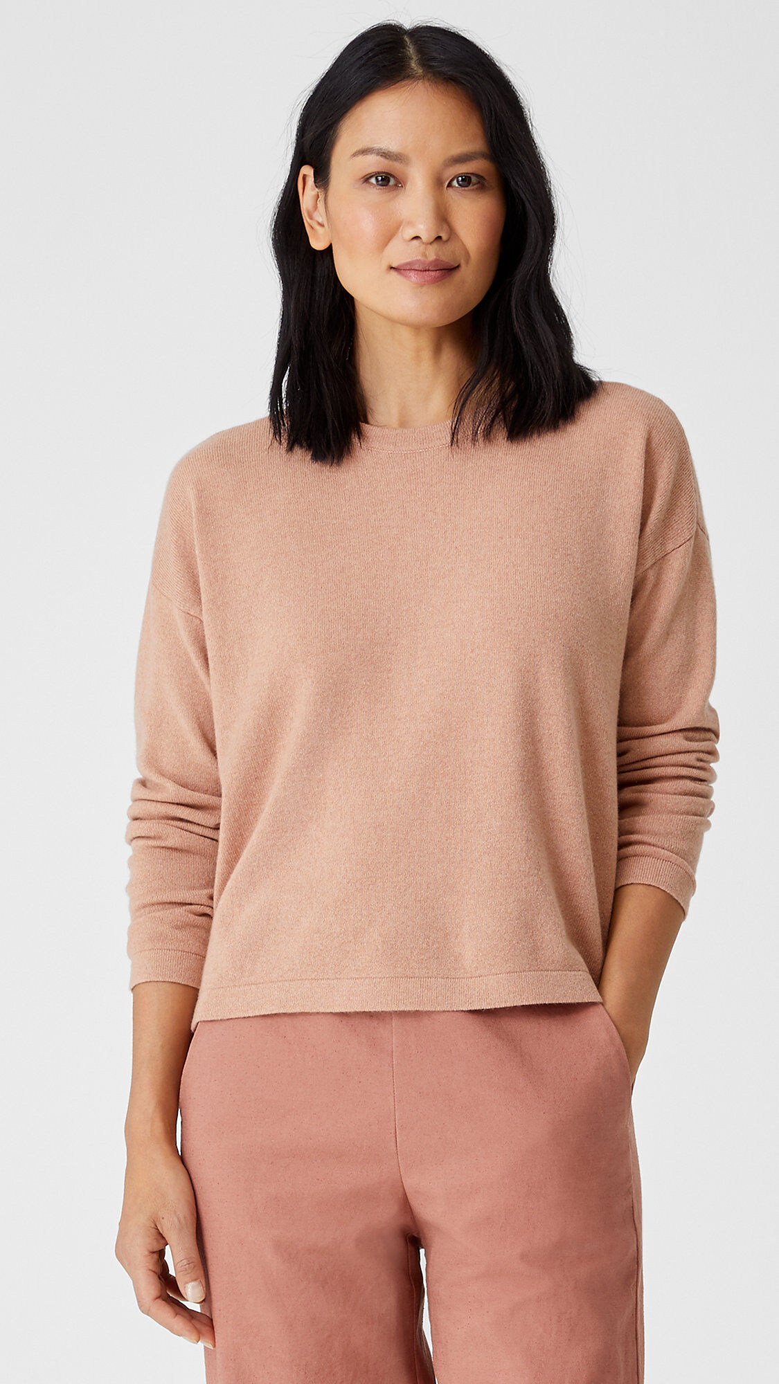 Eileen fisher boxy cashmere sweater top