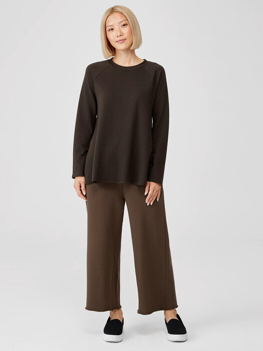 Cozy Brushed Terry Raglan-Sleeve Top