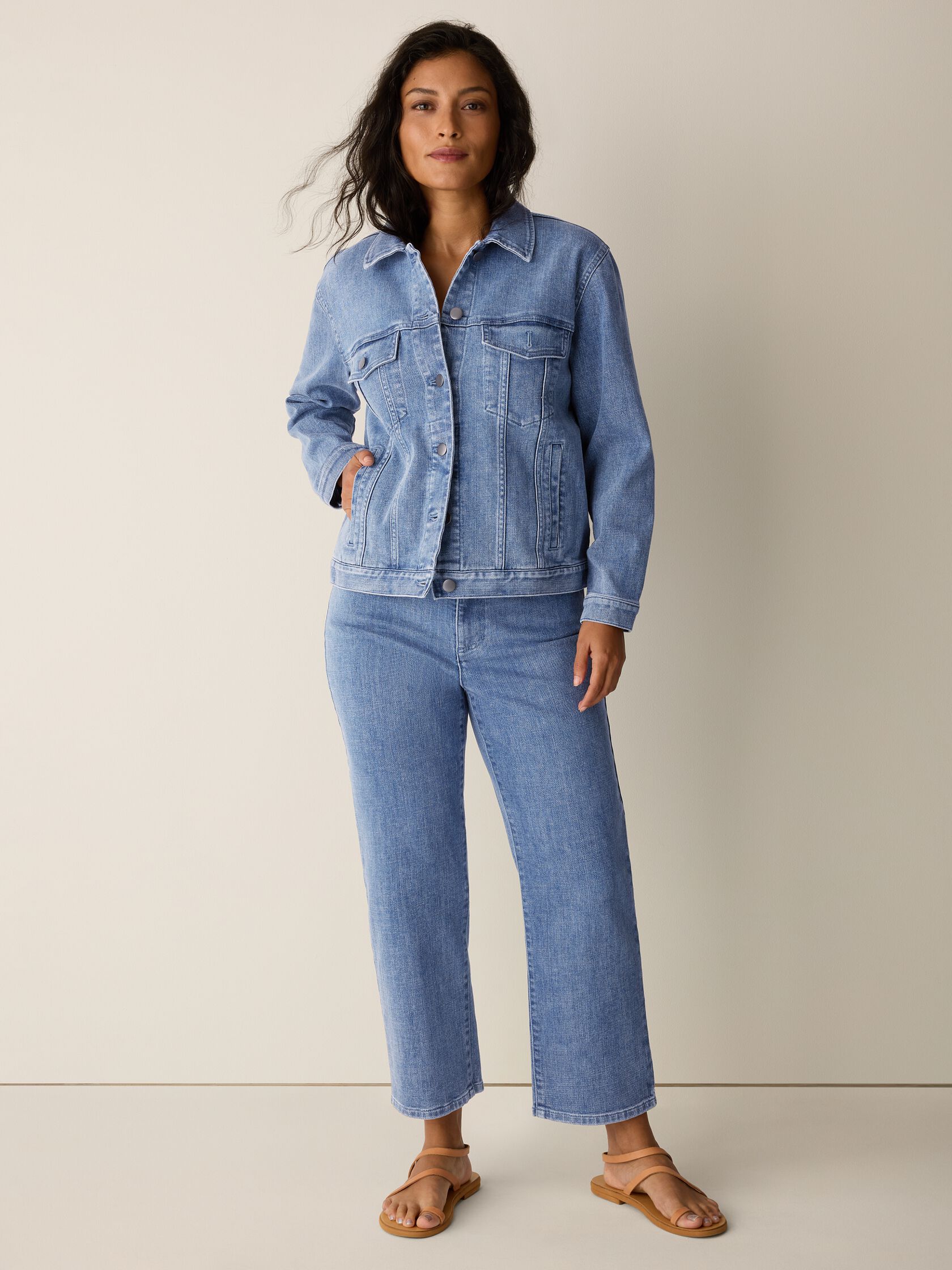 Cotton Stretch Denim Jacket