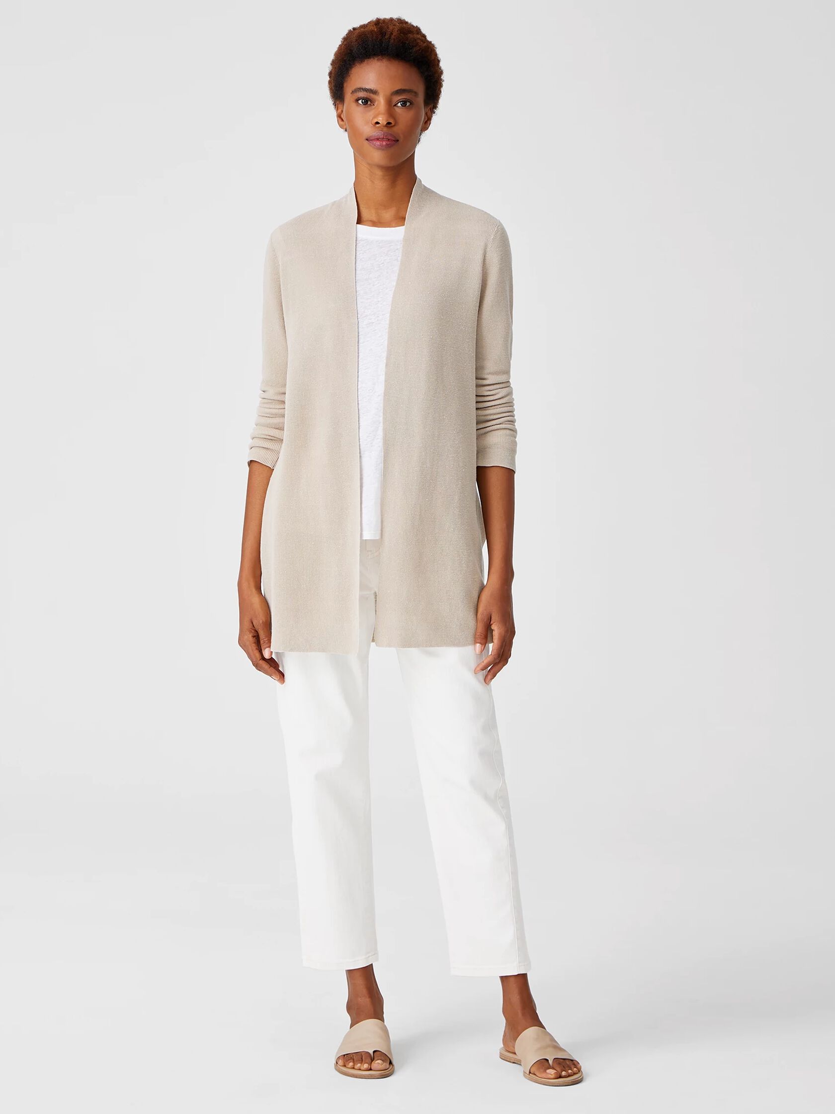 Organic Linen Cotton Long Cardigan
