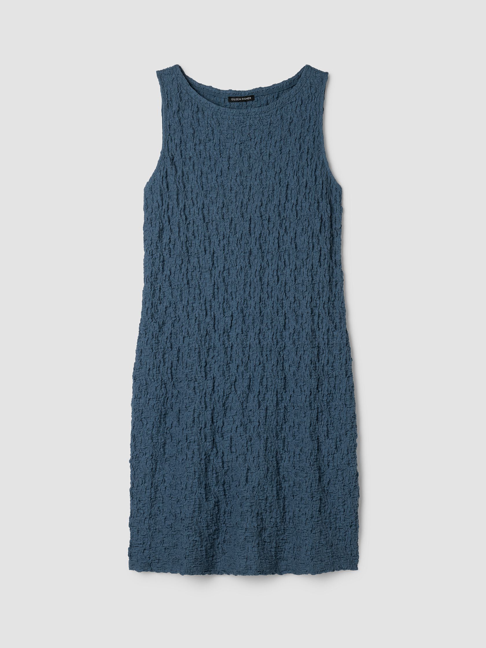 Bubble Jacquard Bateau Neck Dress