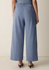 Cotton Blend Ponte Wide-Leg Trouser