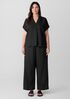 Organic Handkerchief Linen Notch Collar Top