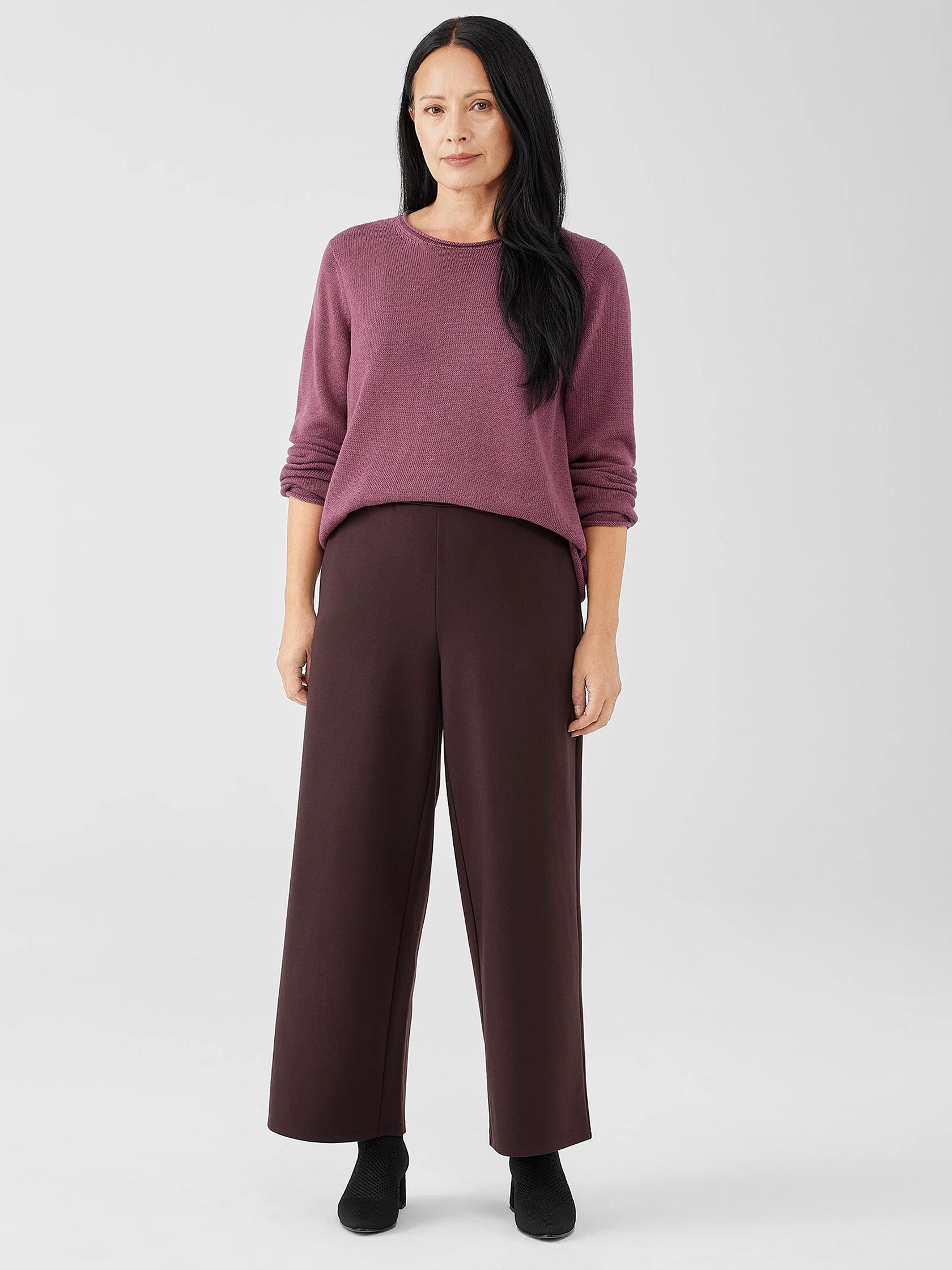 Washable Flex Ponte Wide-Leg Pant