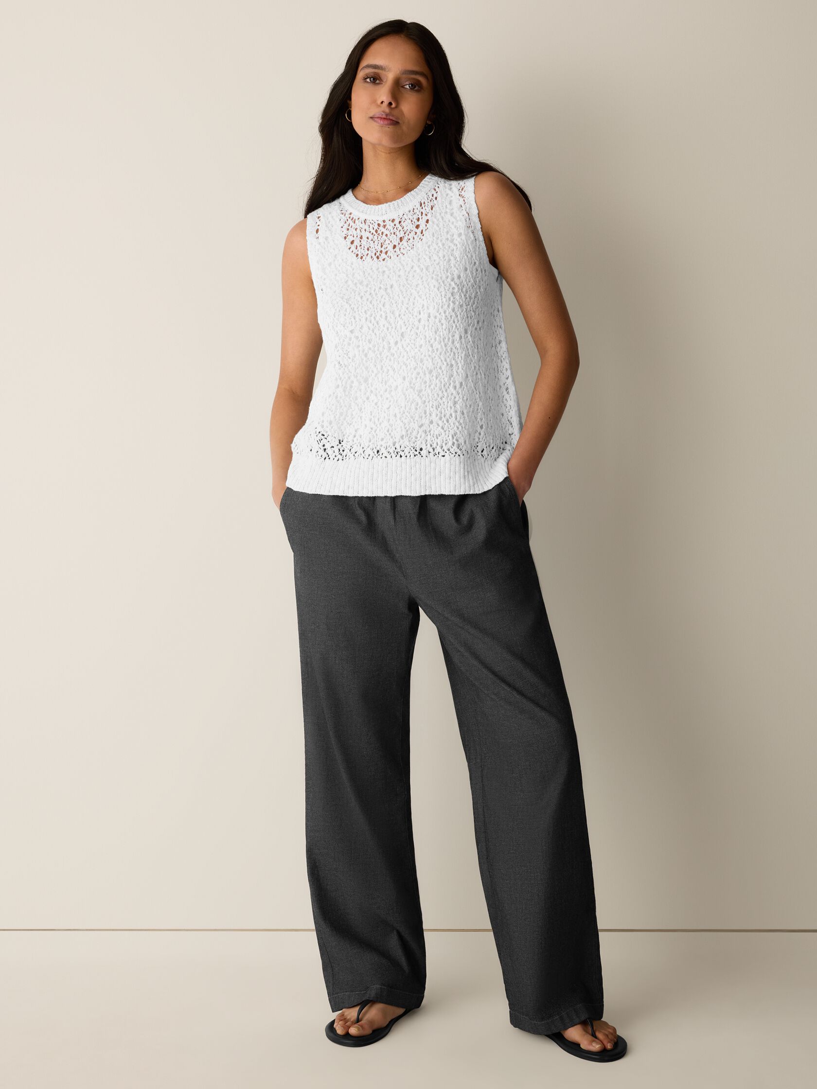 Peruvian Organic Cotton Slub Jewel Neck Tank