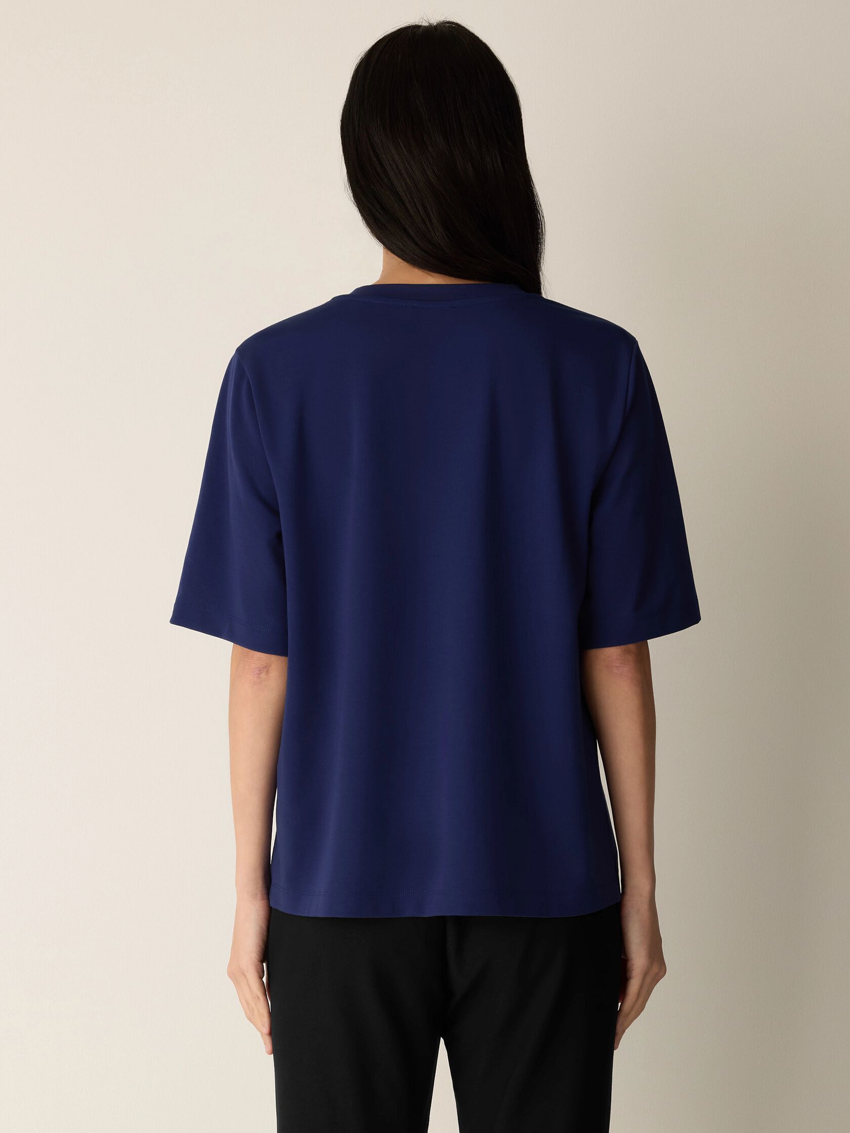 Extra-Fine Ponte Crew Neck Tee