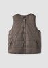 Eggshell Recycled Nylon Quilted Vest