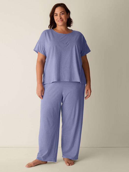 Mini Stripe Organic Cotton Jersey Sleep Set