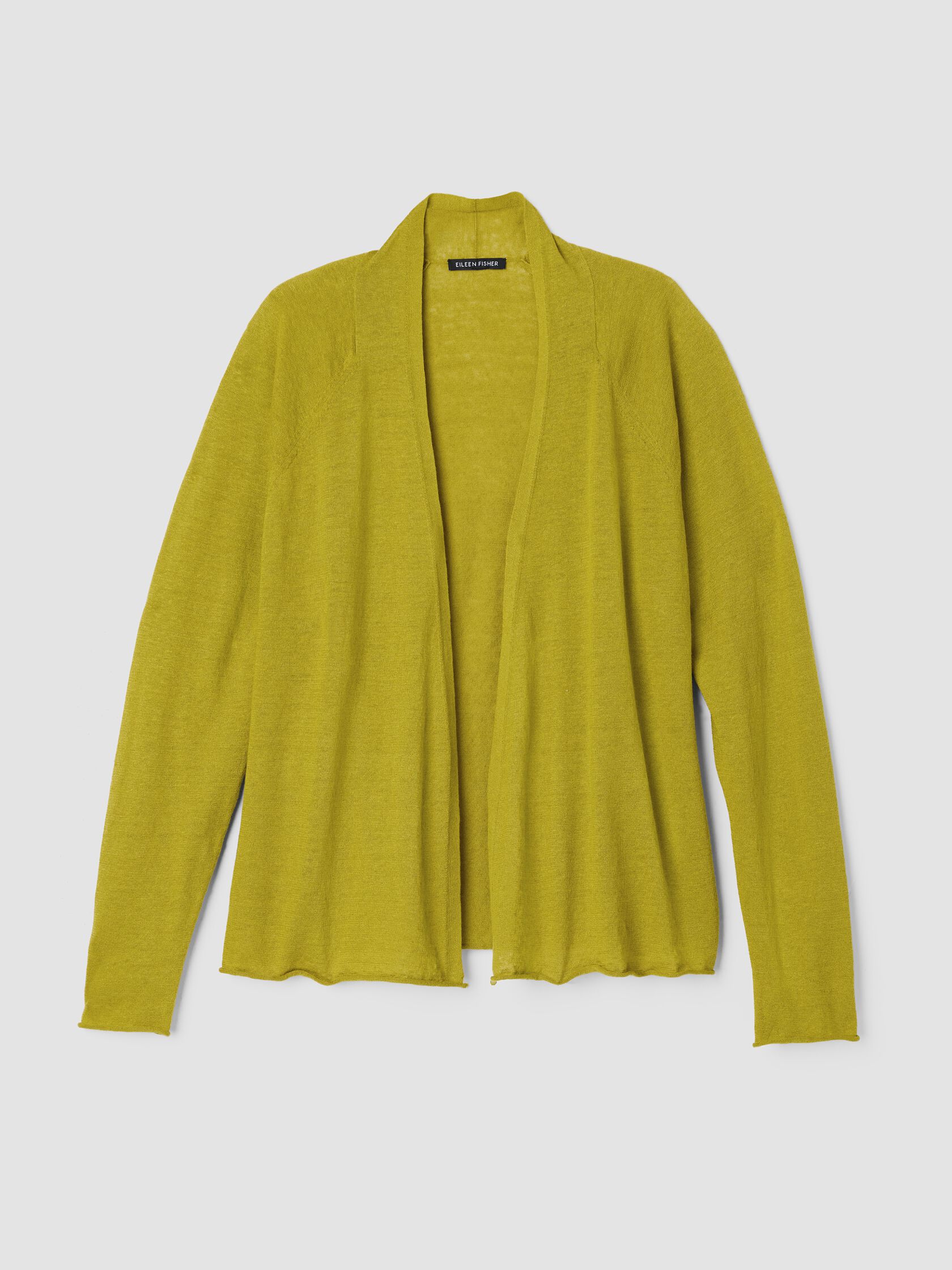 Organic Linen Cotton High Collar Cardigan