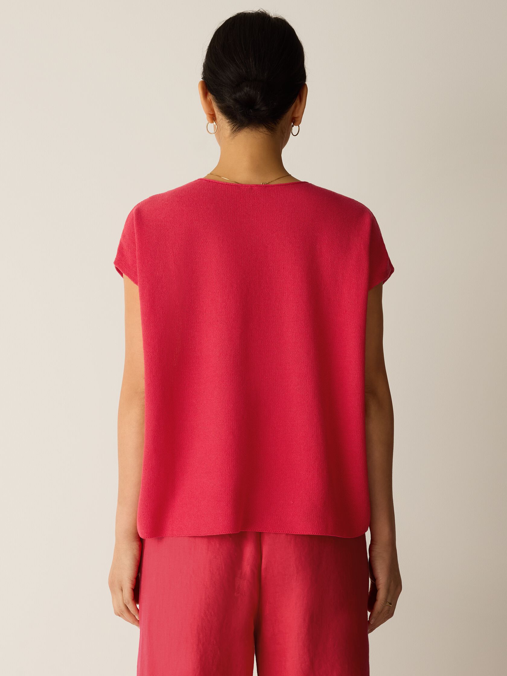Organic Linen Cotton V-Neck Top