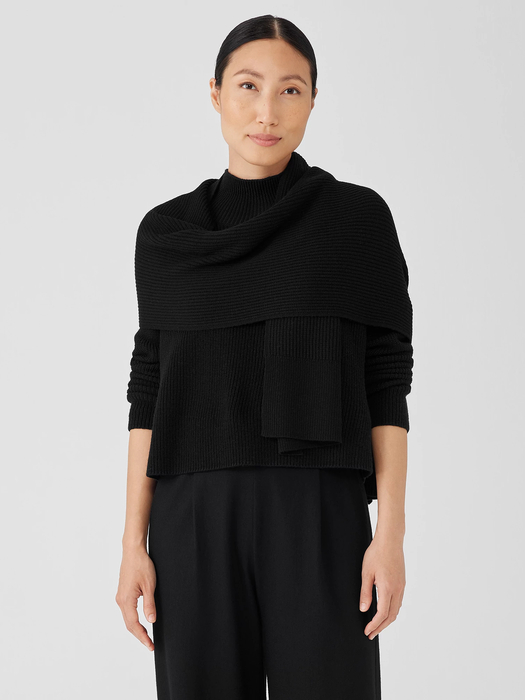 Merino Thermal Rib Scarf in Regenerative Wool