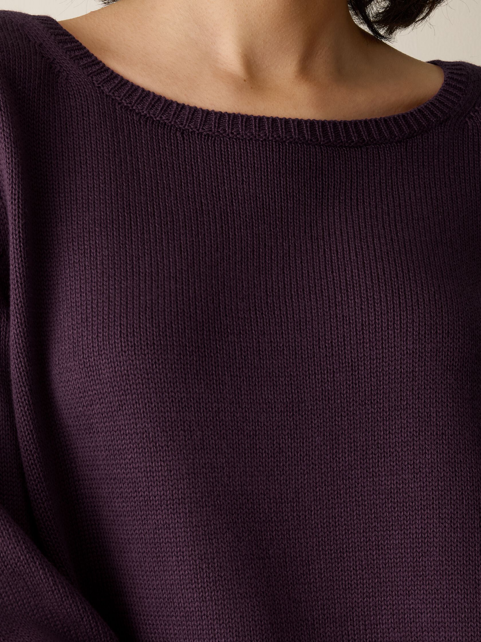 Peruvian Cotton Blend Bateau Neck Top