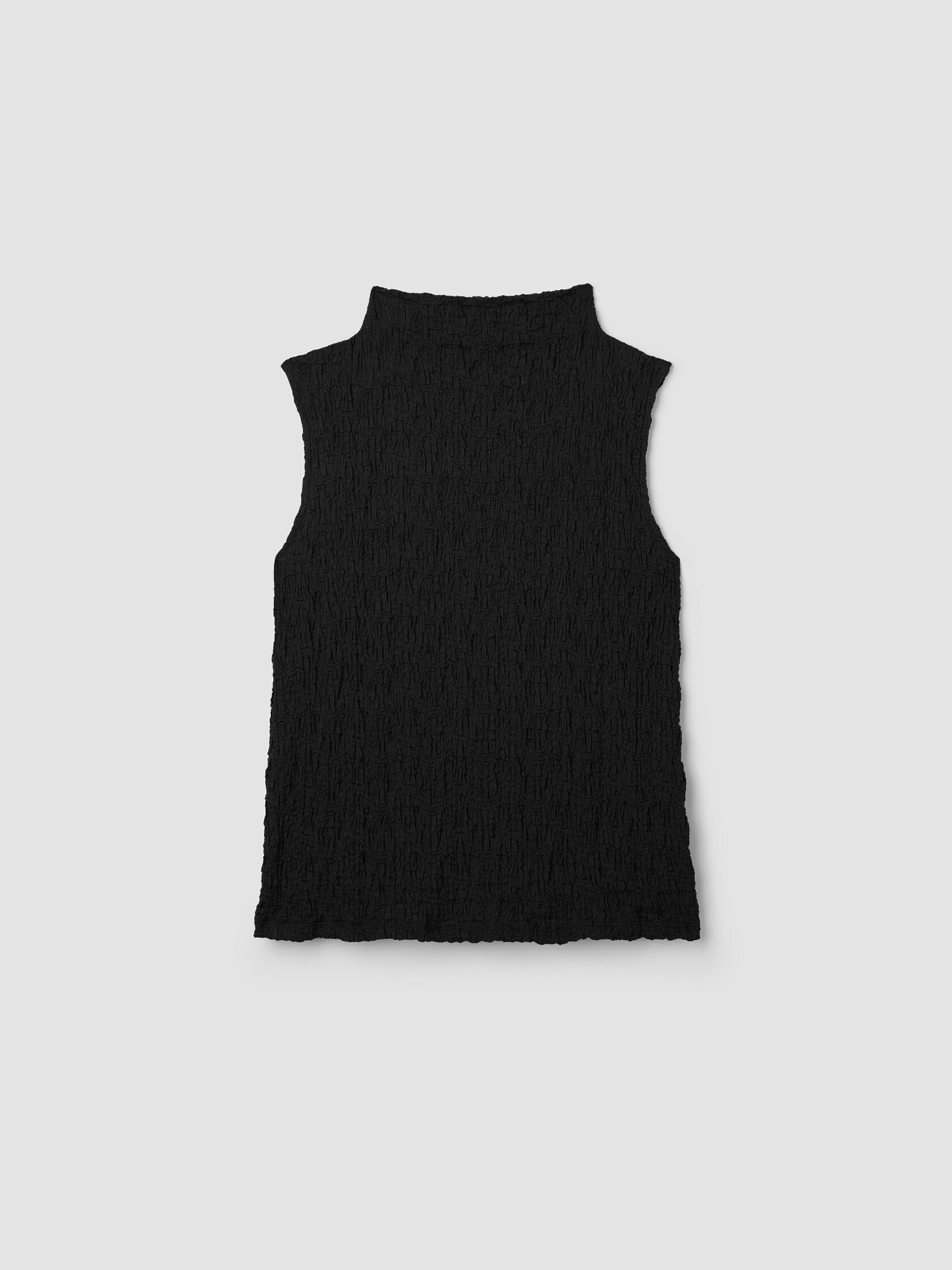 Bubble Jacquard Funnel Neck Top