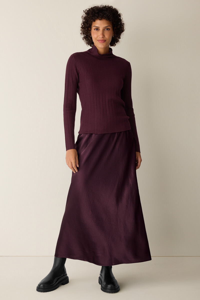 Textured Satin Slip Skirt Textured Satin Slip Skirt