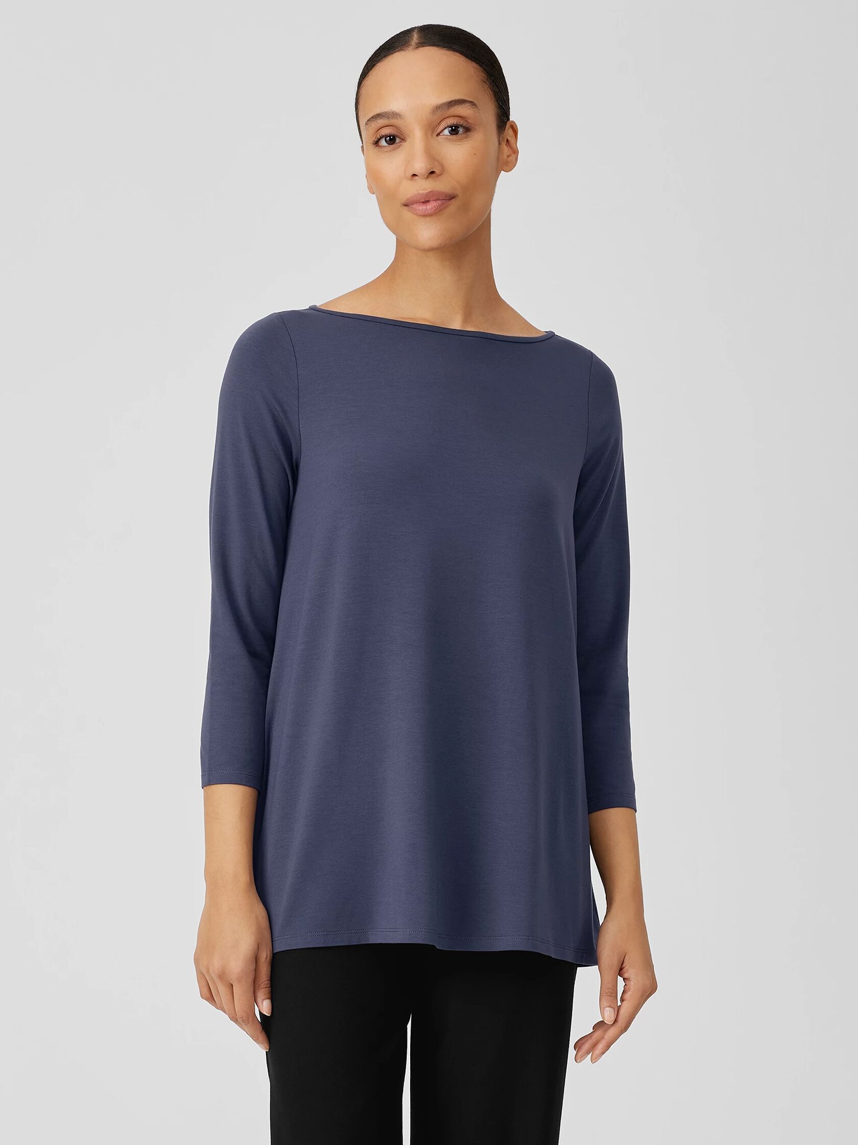 Fine Jersey Bateau Neck Top