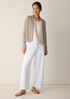Organic Linen Cotton Cropped Cardigan