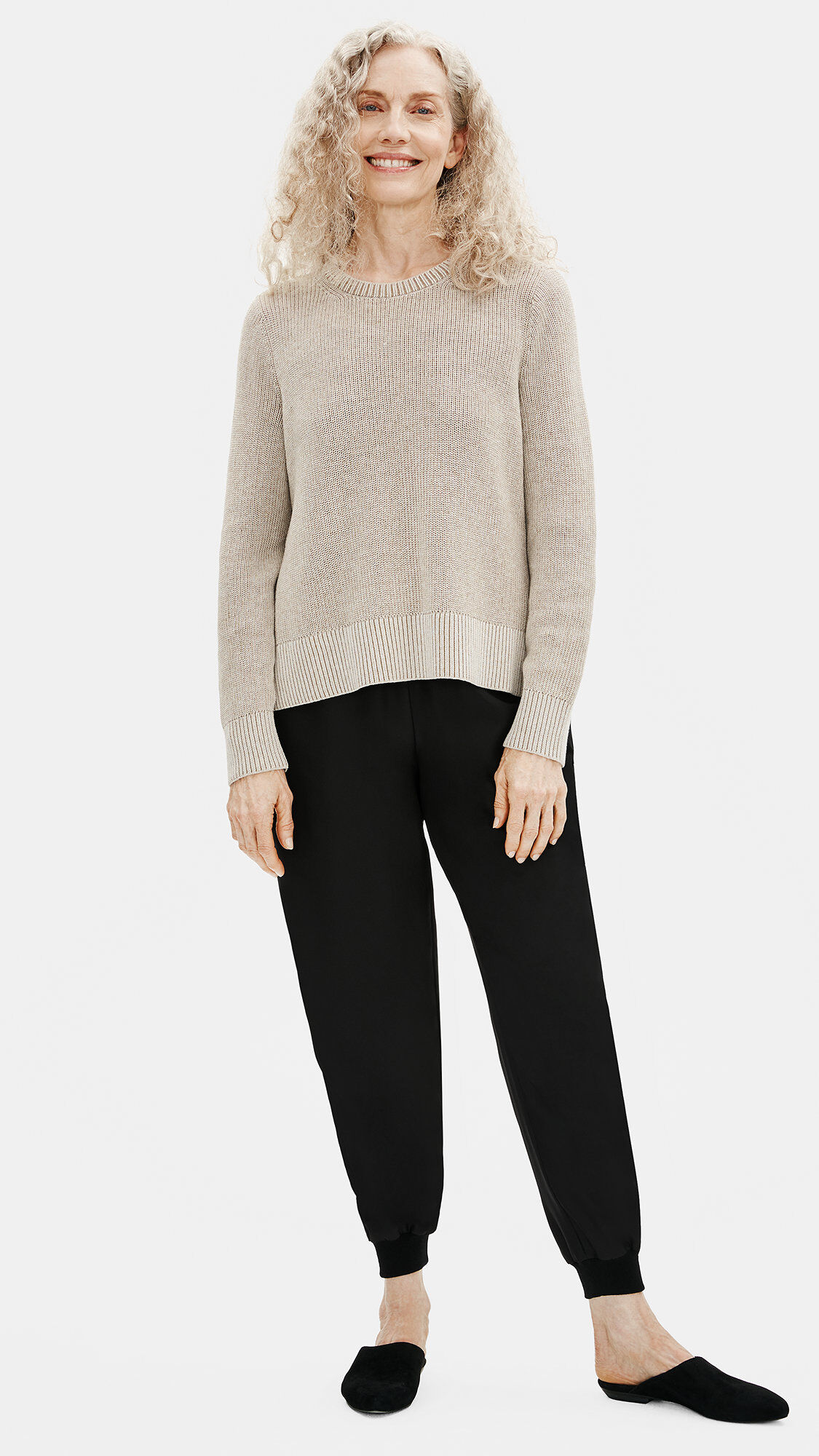 Smooth Silk Slouchy Ankle Pant