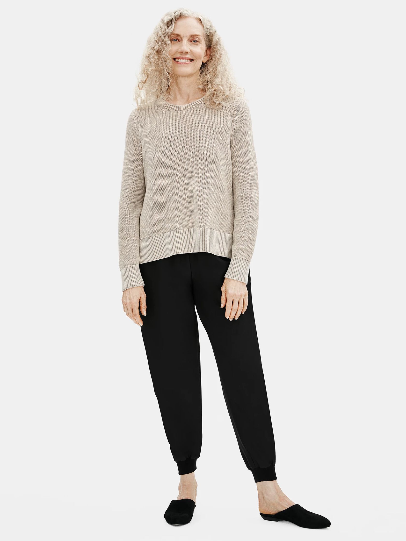 Smooth Silk Slouchy Ankle Pant