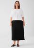 Stretch Jersey Knit A-Line Skirt