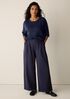Pima Cotton Stretch Jersey Wide-Leg Pant