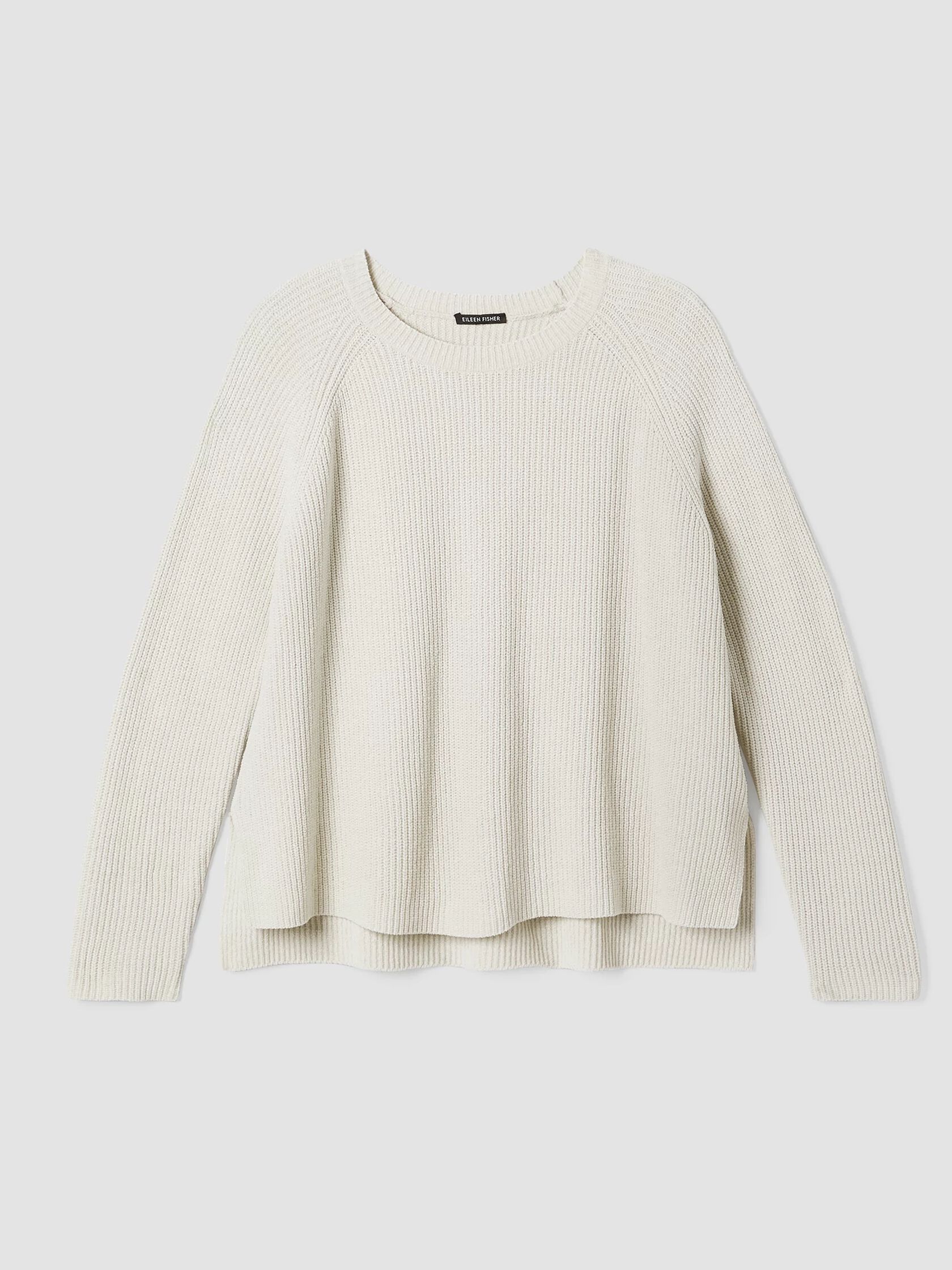 Organic Cotton Chenille Crew Neck Top