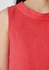 Garment-Dyed Handkerchief Linen Mock Neck Top