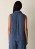 Woven Pliss&eacute; Sleeveless Shirt