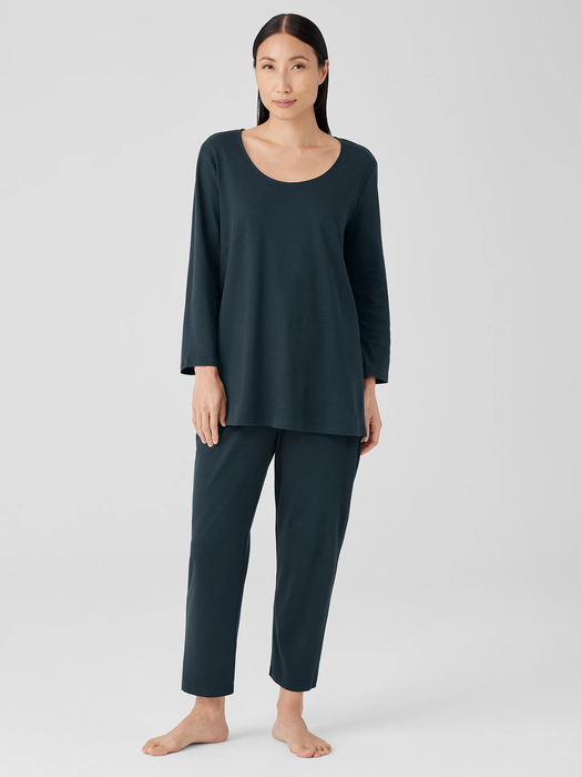 Organic Cotton Interlock U-Neck Sleep Top