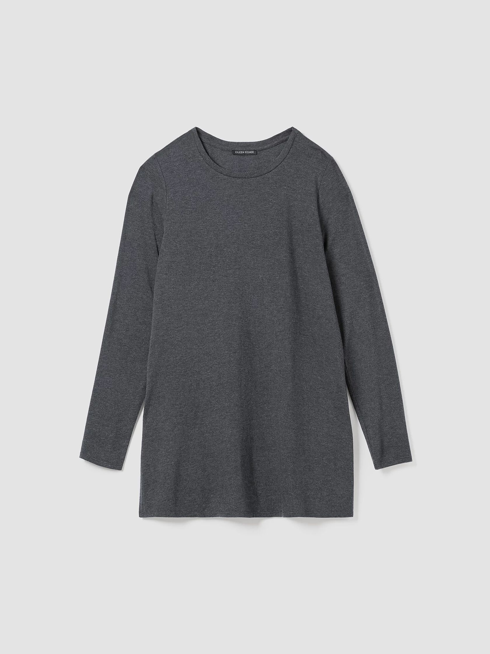 Fine Jersey Crew Neck Long Top