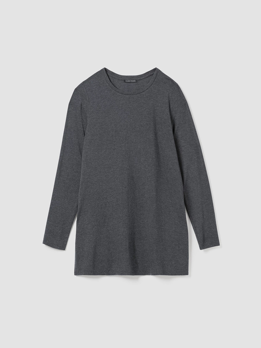 Fine Jersey Crew Neck Long Top