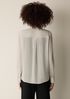 Sheer Silk Georgette Classic Collar Pintuck Shirt