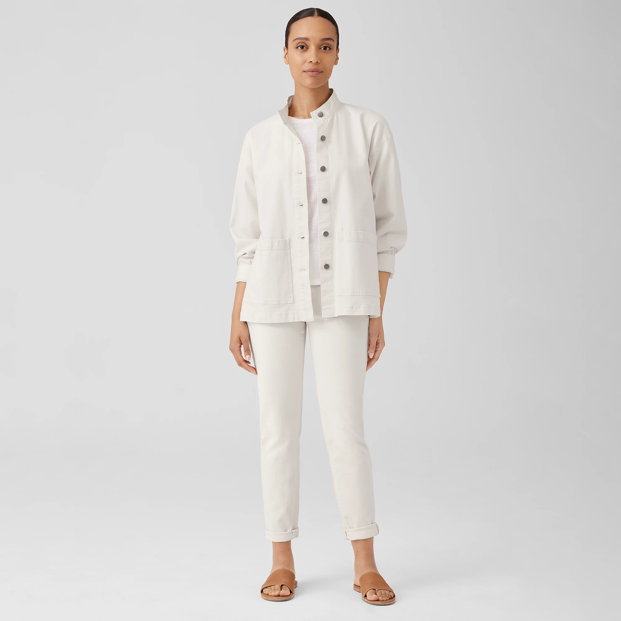 Undyed Organic Cotton Denim Jacket 