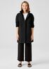 Light Cotton Nylon Stand Collar Long Coat