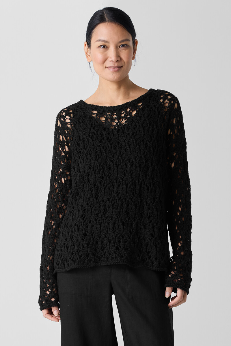 Peruvian Organic Cotton Cord Crew Neck Top Peruvian Organic Cotton Cord Crew Neck Top
