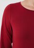 Stretch Jersey Knit Jewel Neck Dress