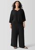 Silk Georgette Crepe V-Neck Top