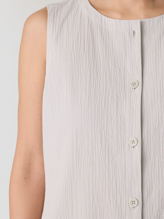 Organic Cotton Pucker Long Vest