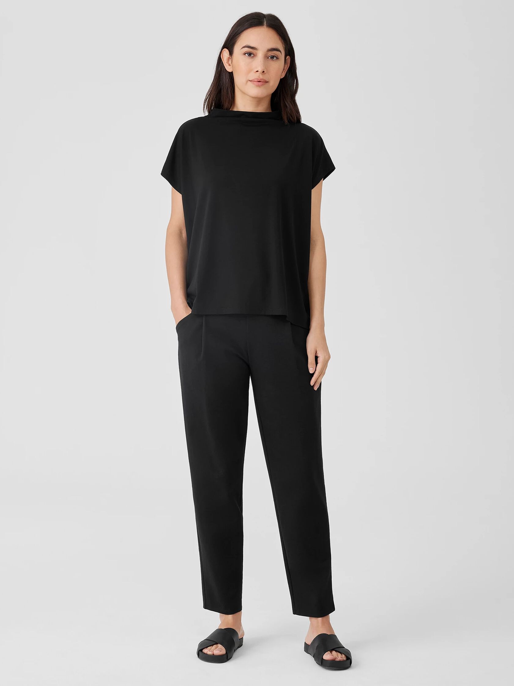 Fine Jersey Funnel Neck Top