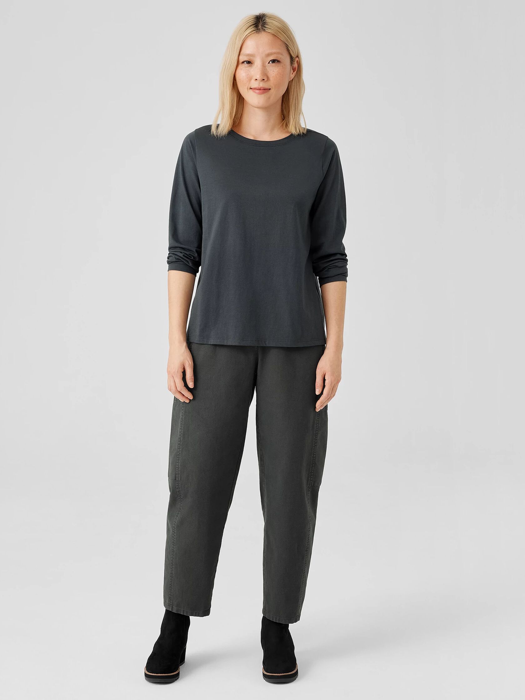 Organic Pima Cotton Jersey Long-Sleeve Tee